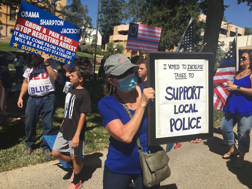 police rally